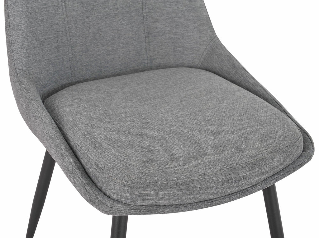 Beaumont Fabric Dining Chair with Black Legs
