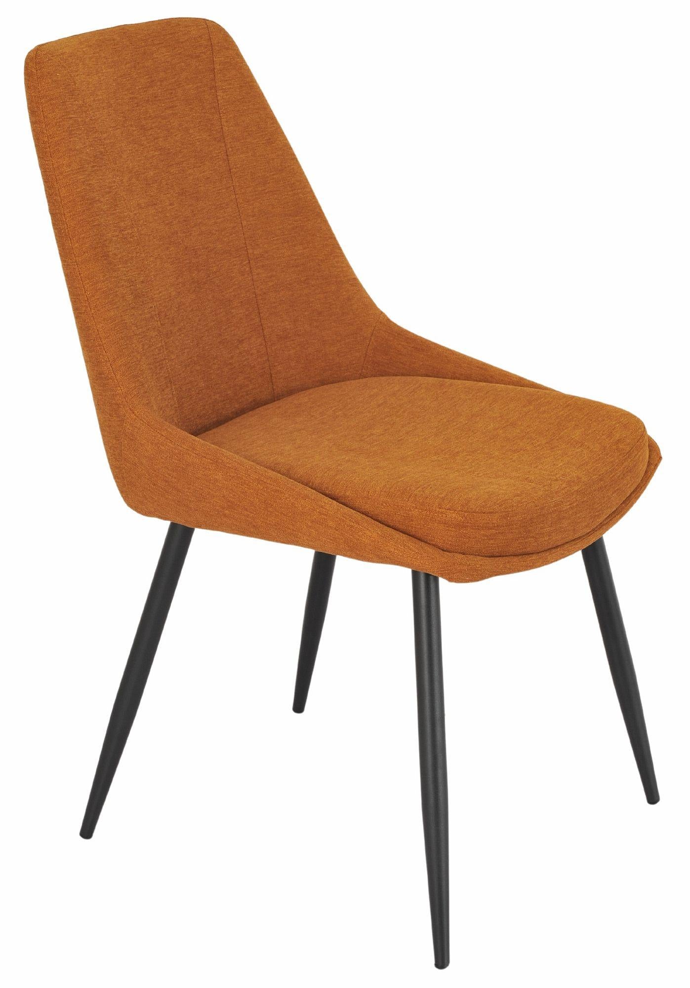 Beaumont Fabric Dining Chair with Black Legs