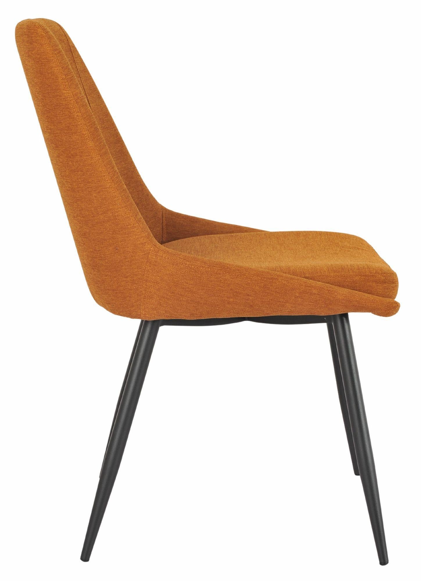 Beaumont Fabric Dining Chair with Black Legs
