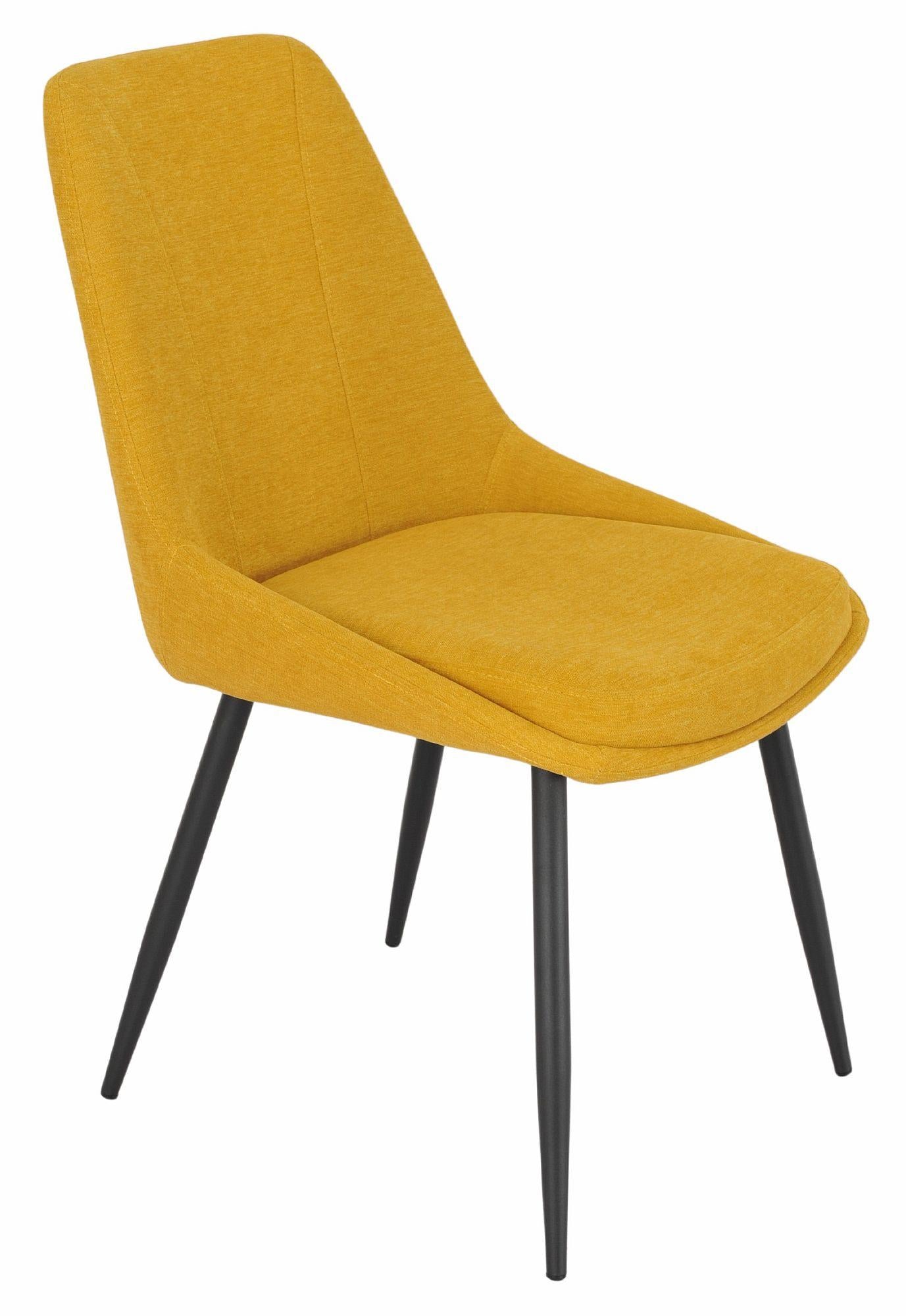 Beaumont Fabric Dining Chair with Black Legs