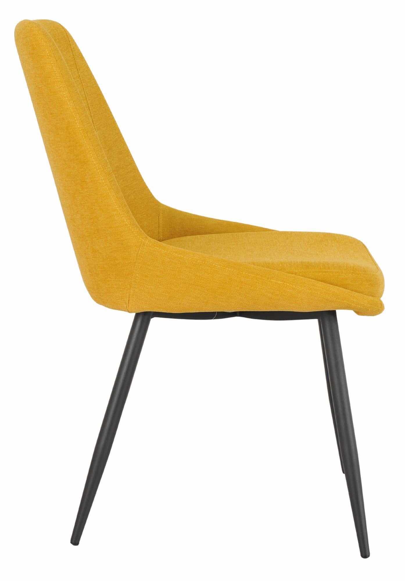 Beaumont Fabric Dining Chair with Black Legs