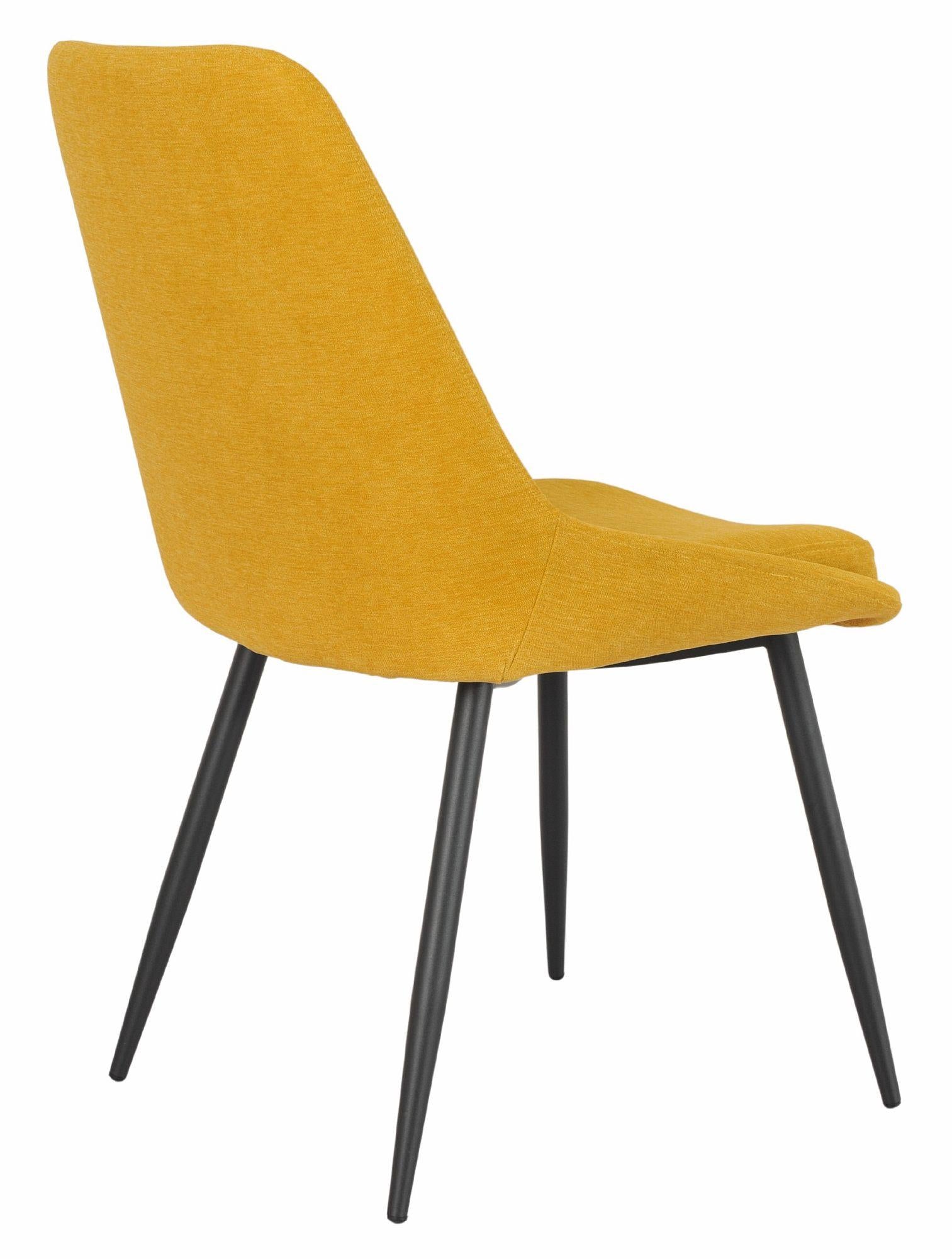 Beaumont Fabric Dining Chair with Black Legs