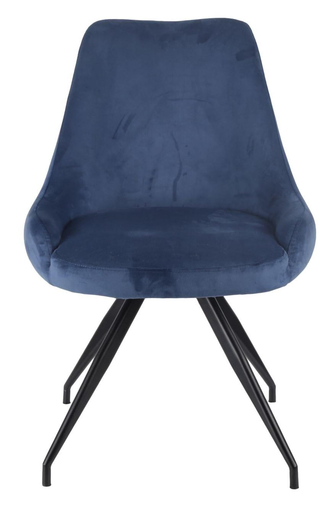 Velours Velvet Fabric Swivel Dining Chair