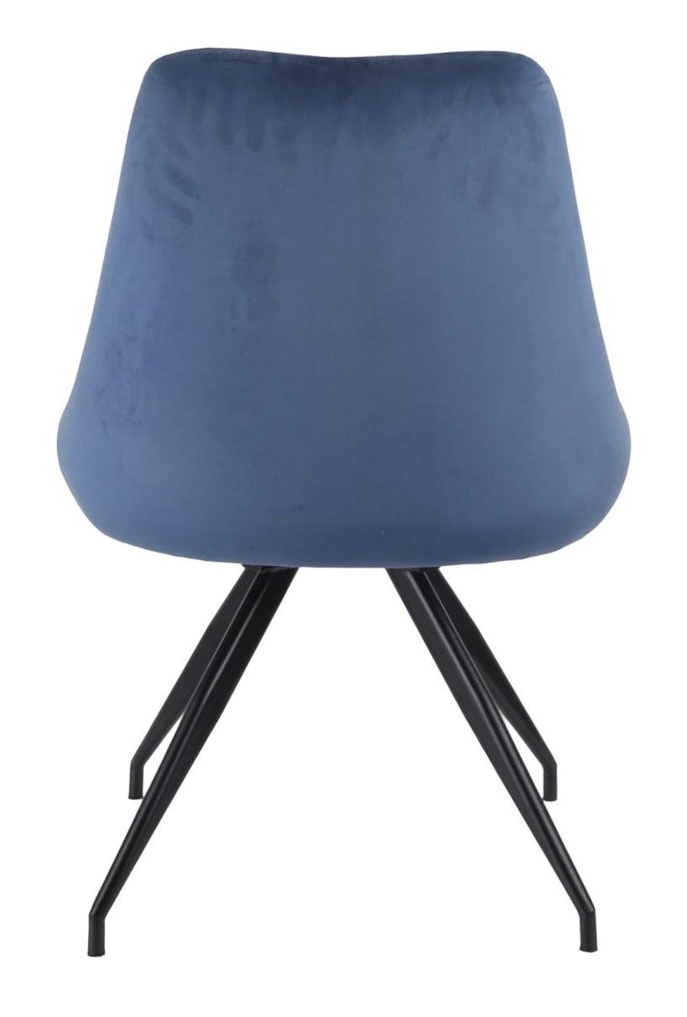 Velours Velvet Fabric Swivel Dining Chair