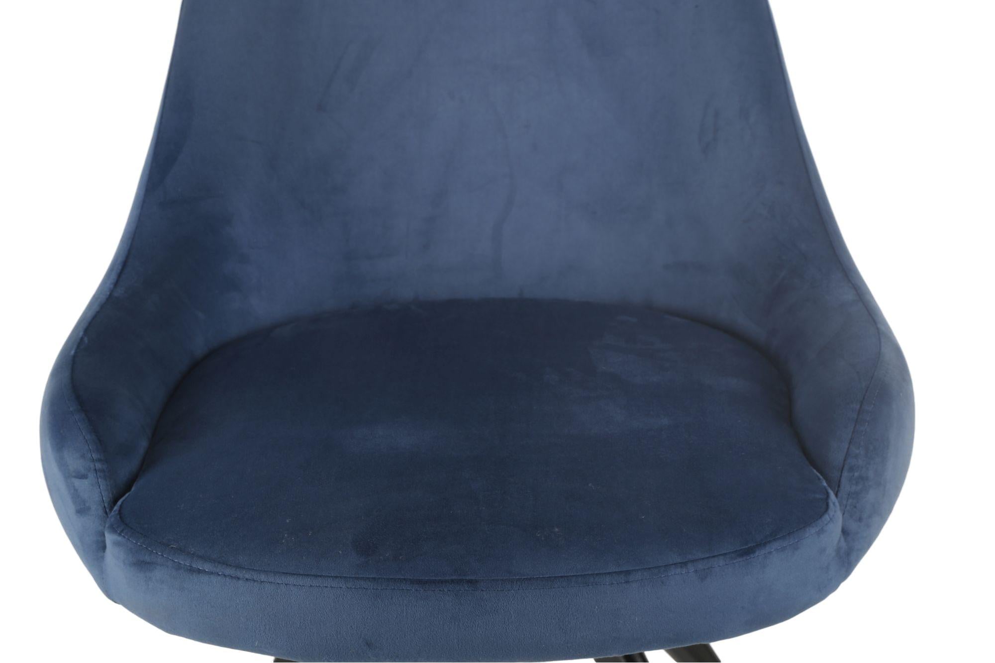 Velours Velvet Fabric Swivel Dining Chair