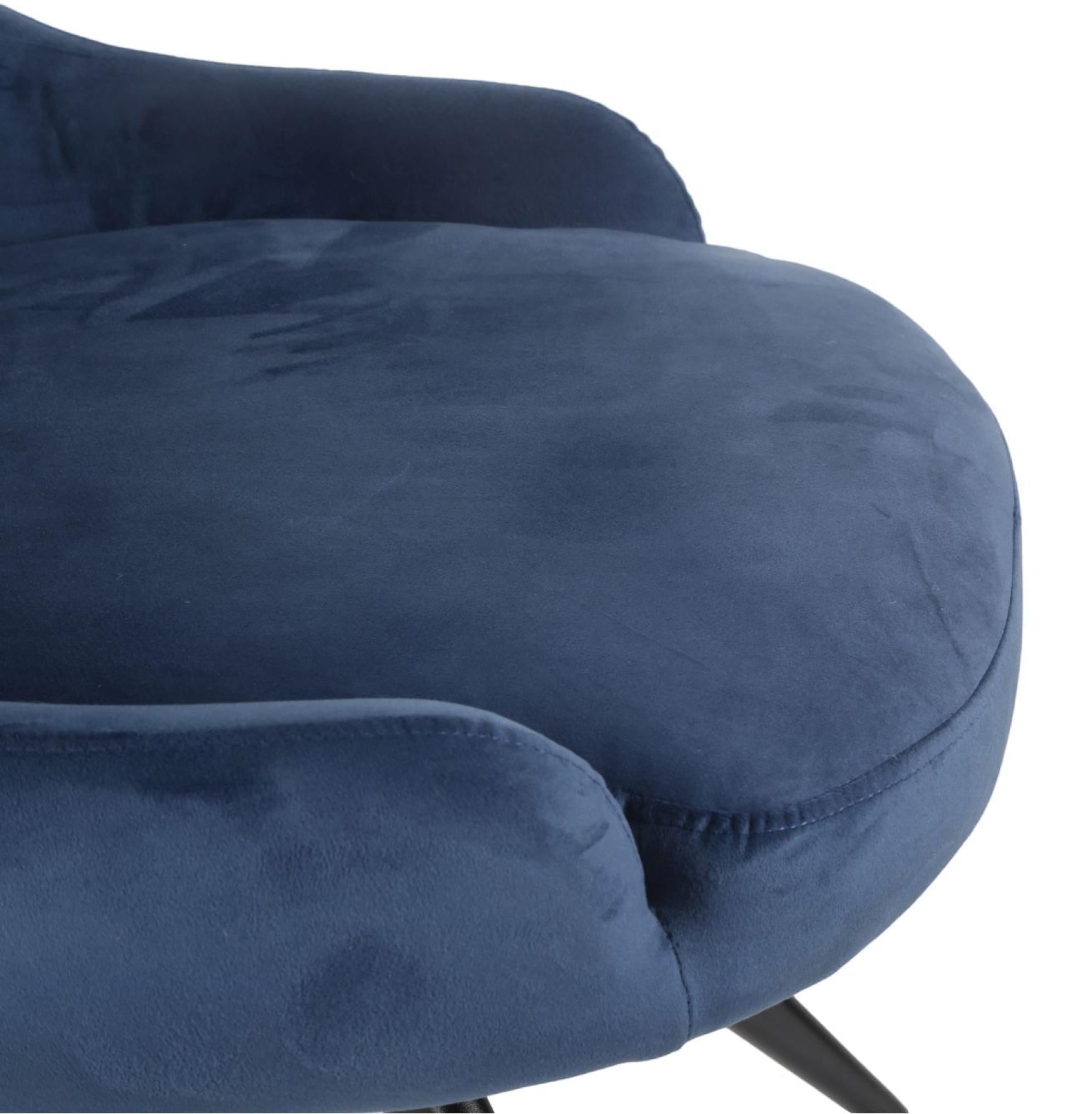 Velours Velvet Fabric Swivel Dining Chair