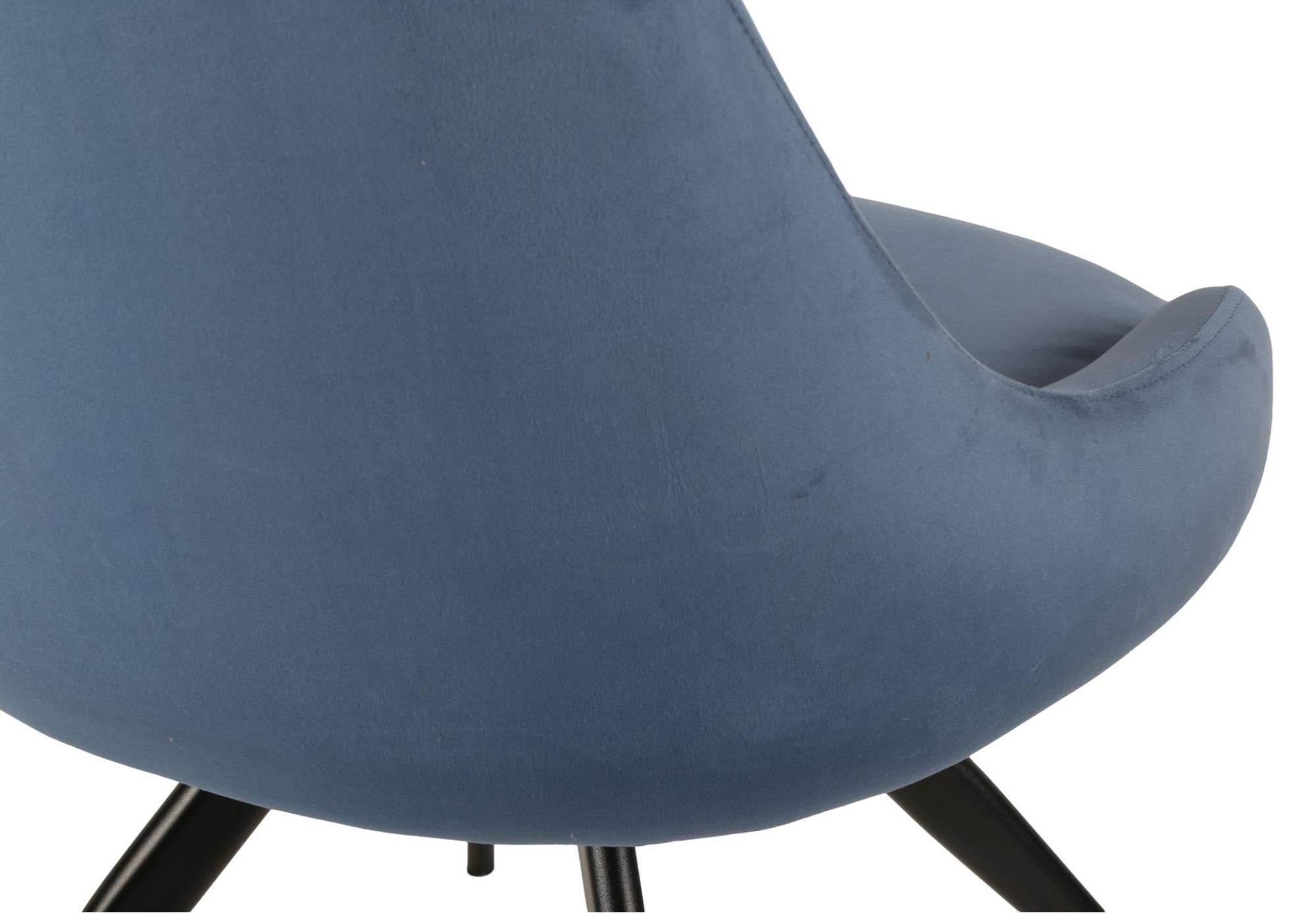Velours Velvet Fabric Swivel Dining Chair