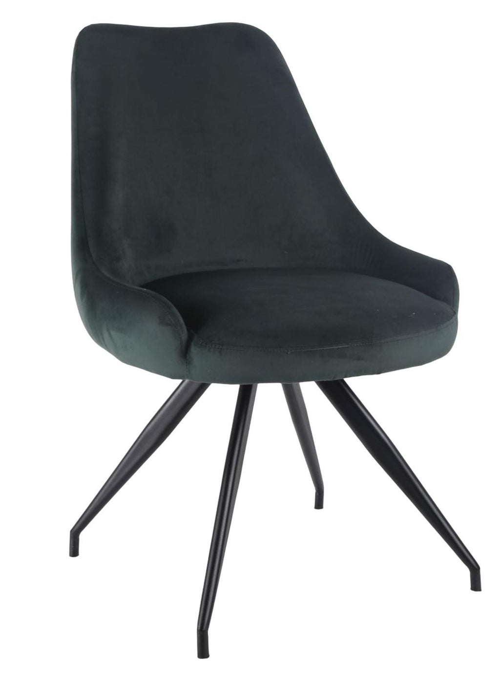 Velours Velvet Fabric Swivel Dining Chair