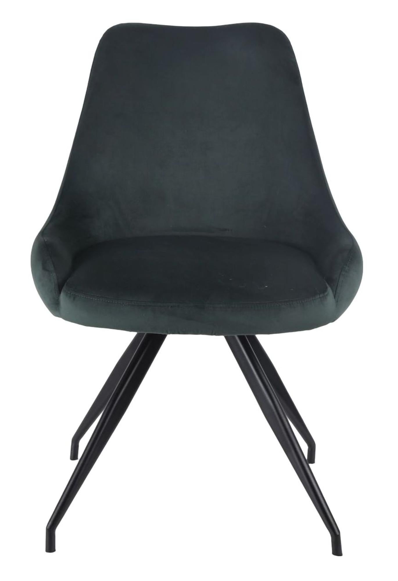 Velours Velvet Fabric Swivel Dining Chair
