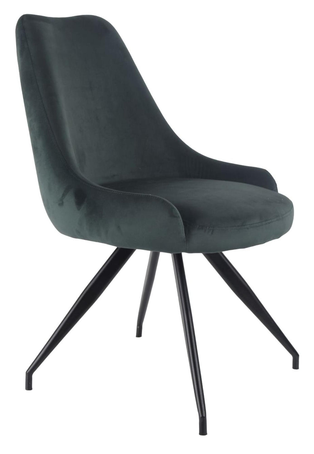 Velours Velvet Fabric Swivel Dining Chair