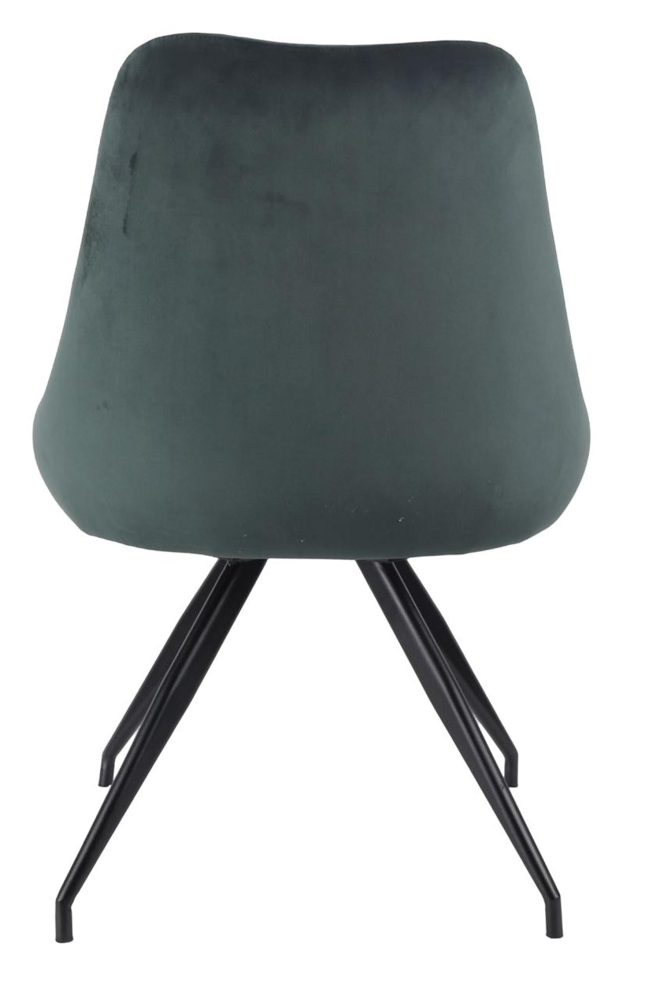 Velours Velvet Fabric Swivel Dining Chair