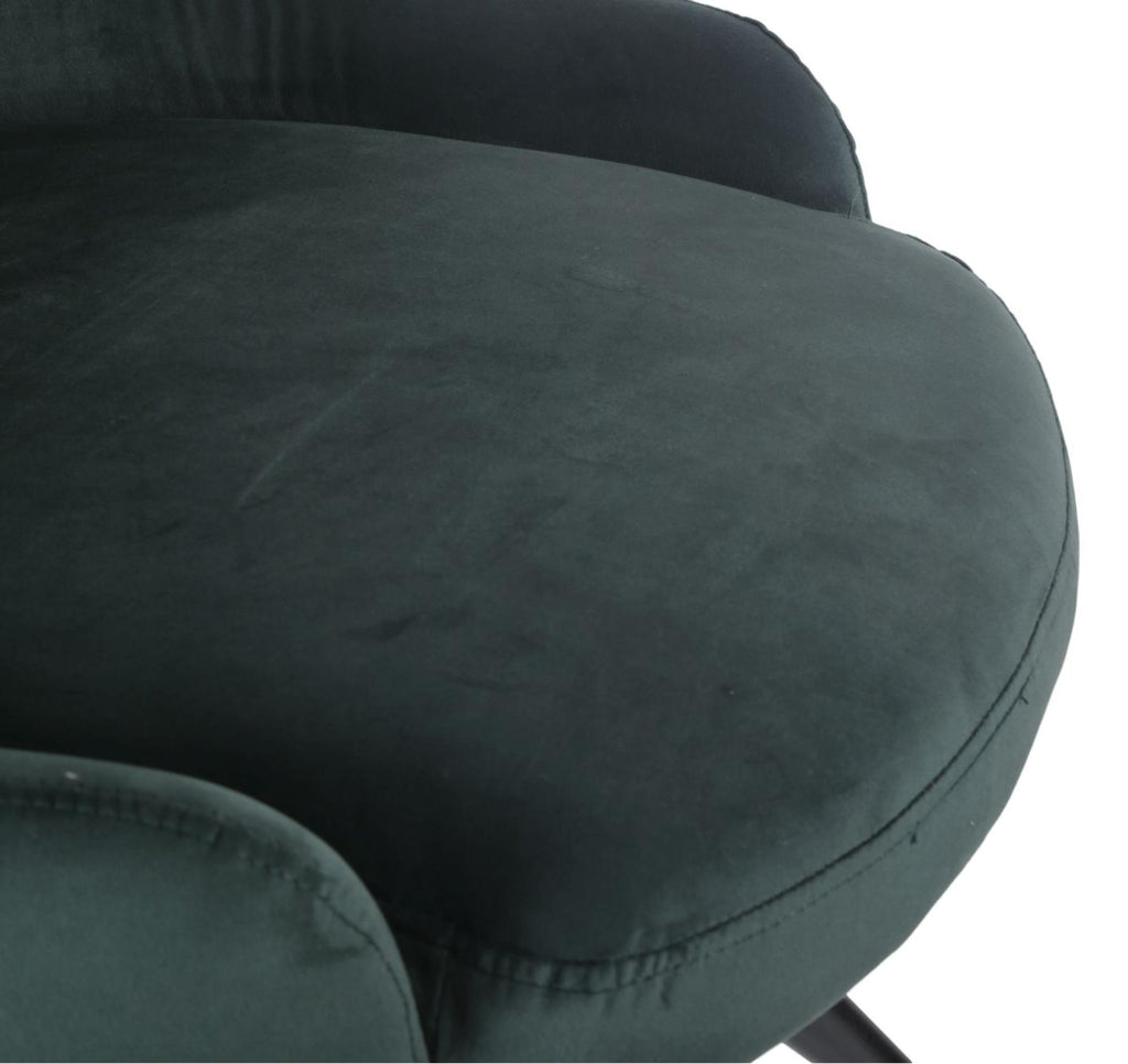 Velours Velvet Fabric Swivel Dining Chair