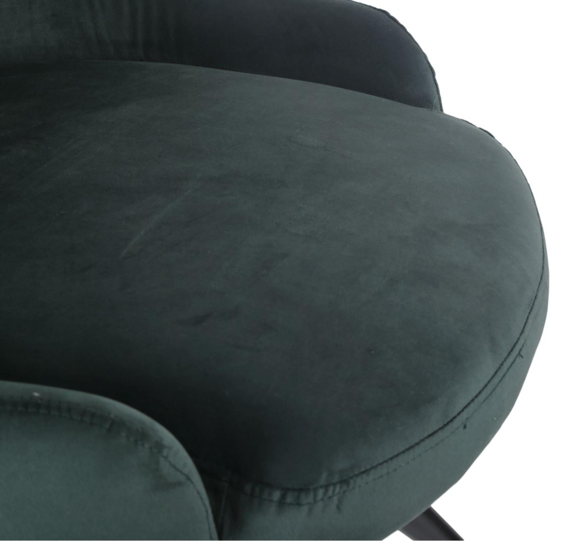 Velours Velvet Fabric Swivel Dining Chair