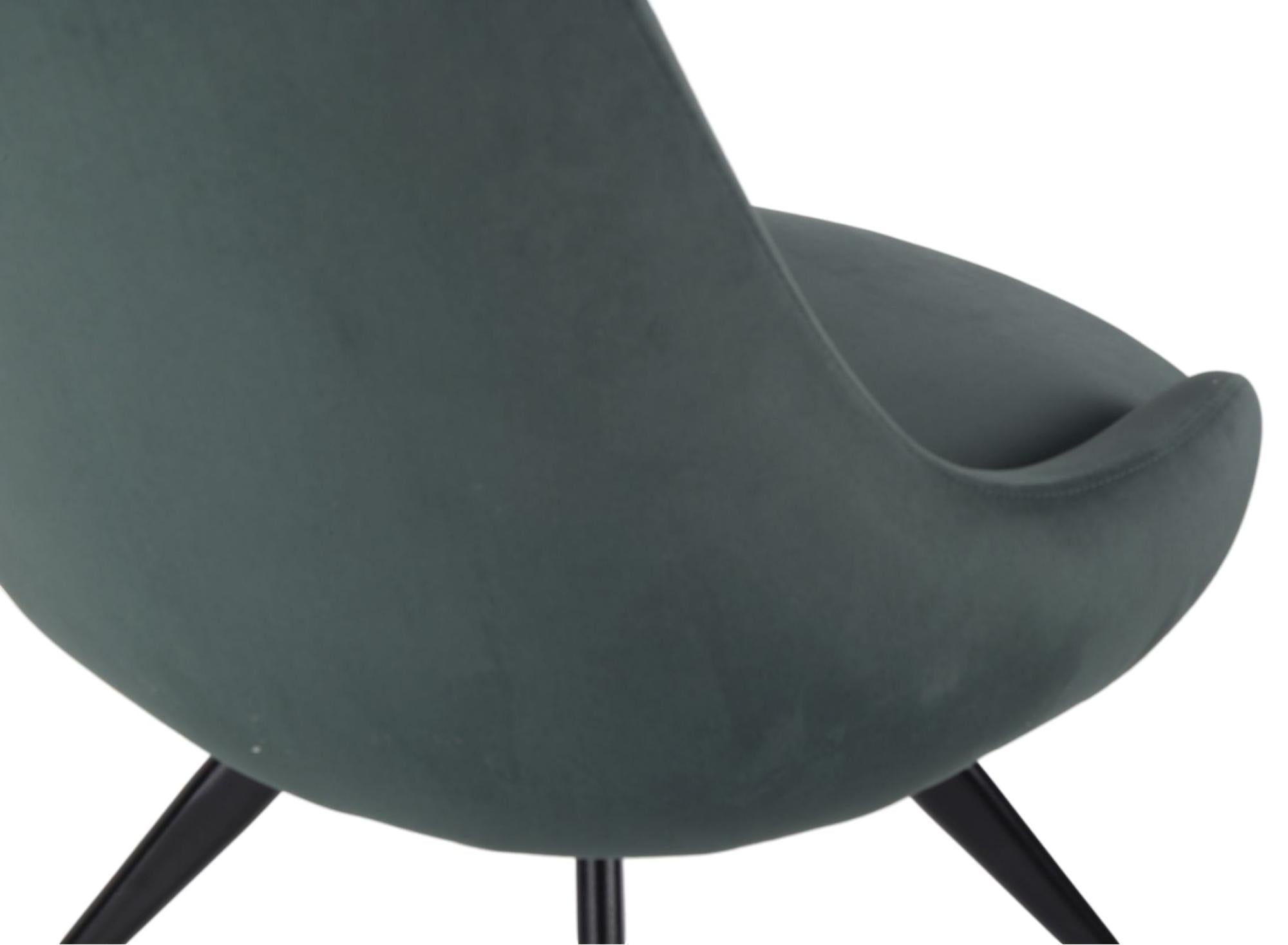 Velours Velvet Fabric Swivel Dining Chair