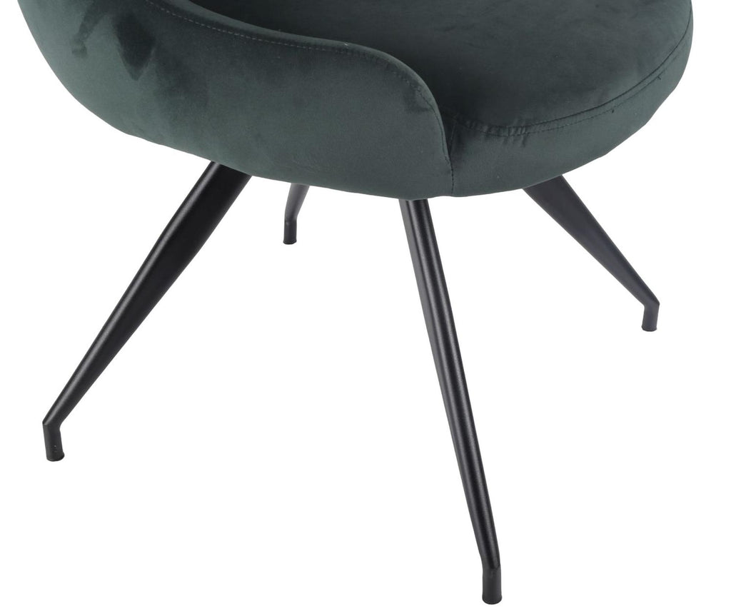 Velours Velvet Fabric Swivel Dining Chair