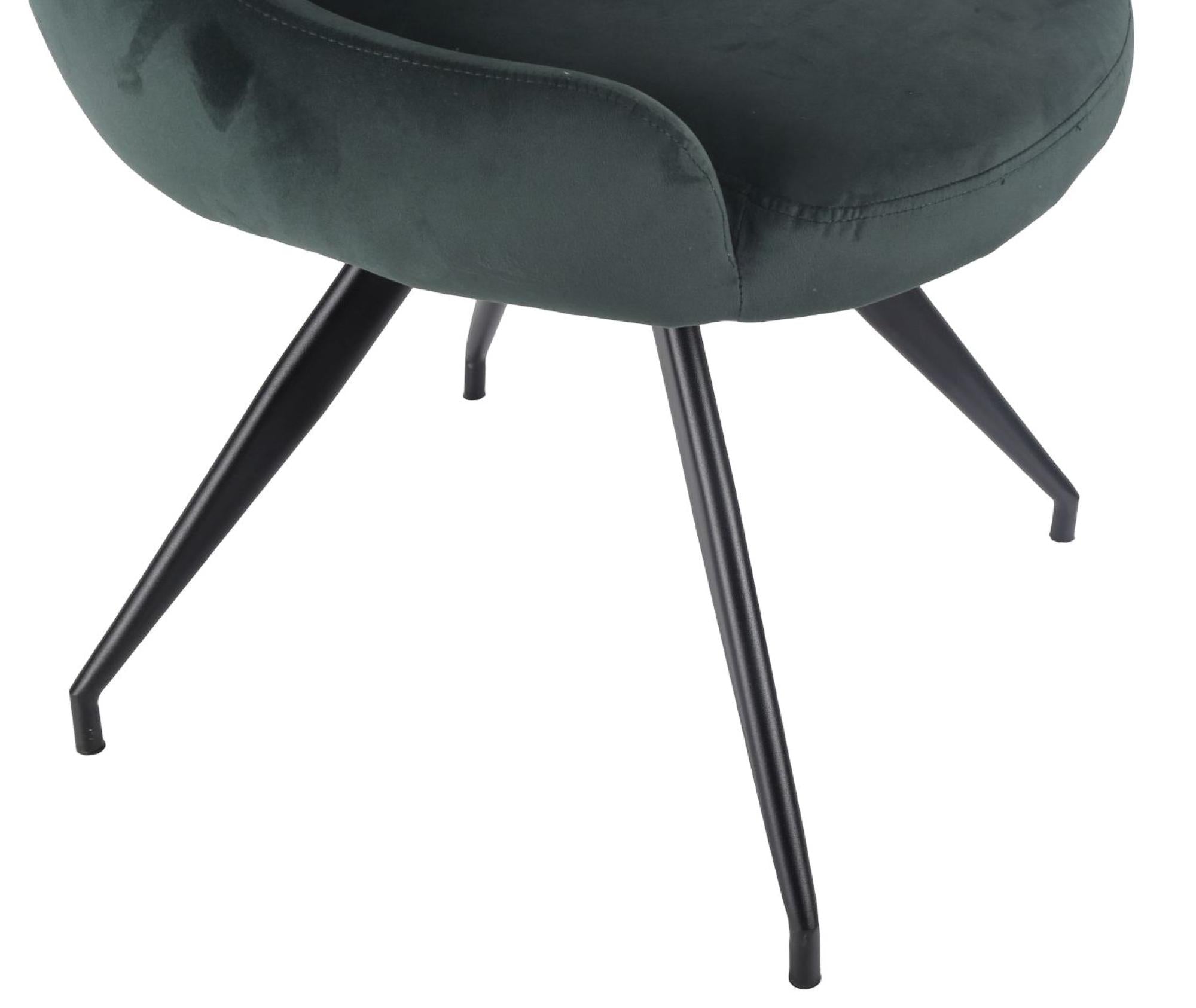 Velours Velvet Fabric Swivel Dining Chair