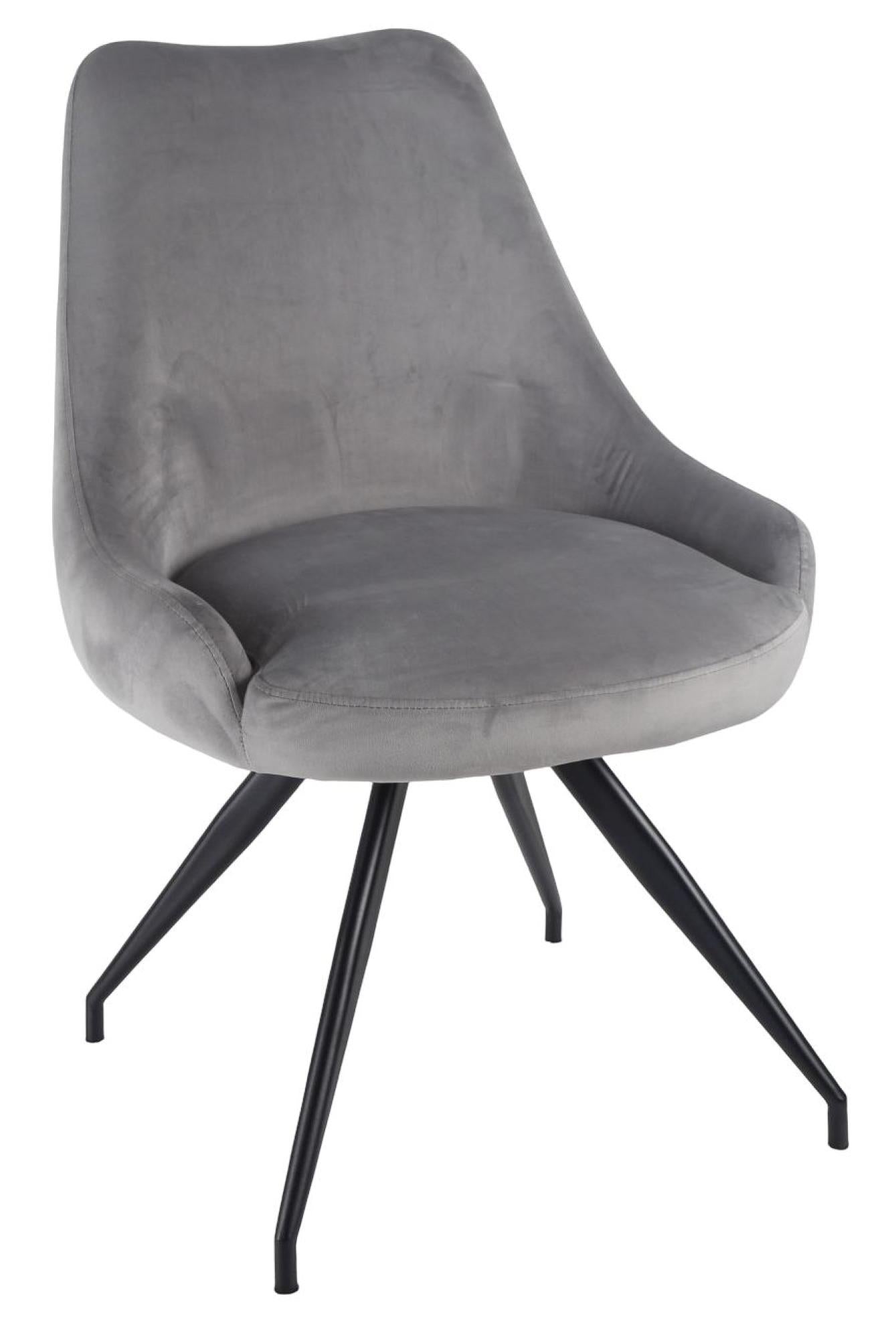 Velours Velvet Fabric Swivel Dining Chair