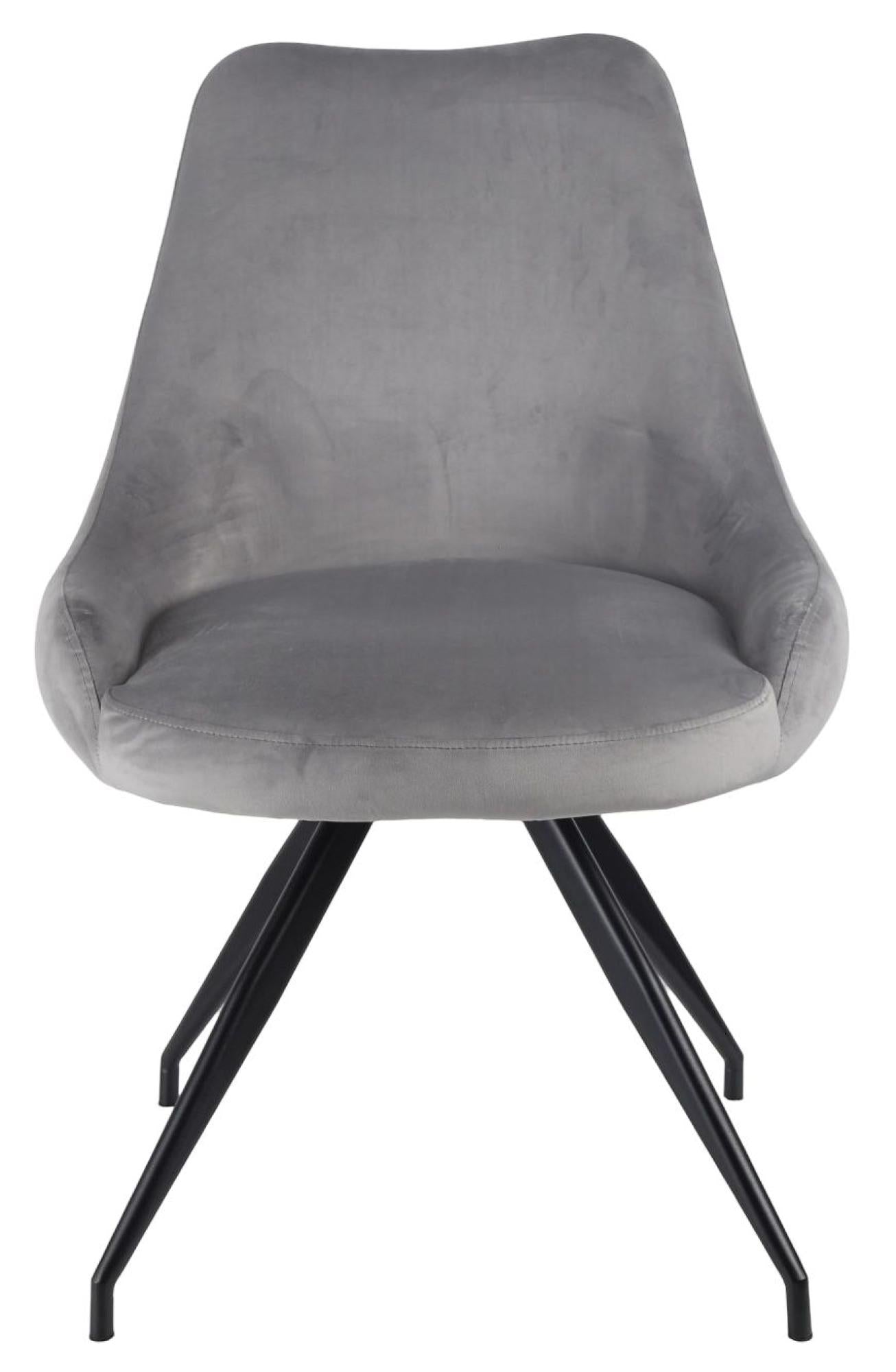 Velours Velvet Fabric Swivel Dining Chair