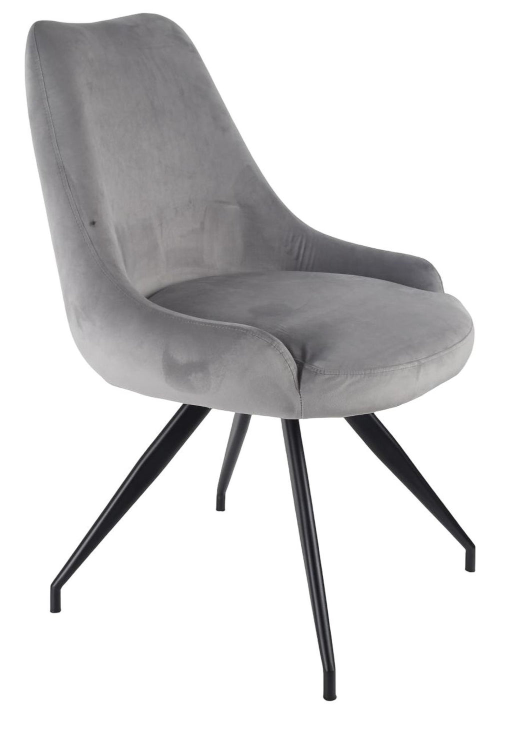 Velours Velvet Fabric Swivel Dining Chair