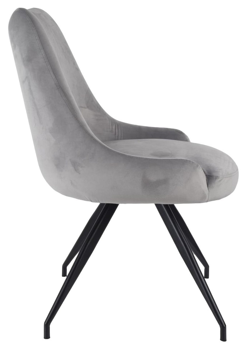 Velours Velvet Fabric Swivel Dining Chair