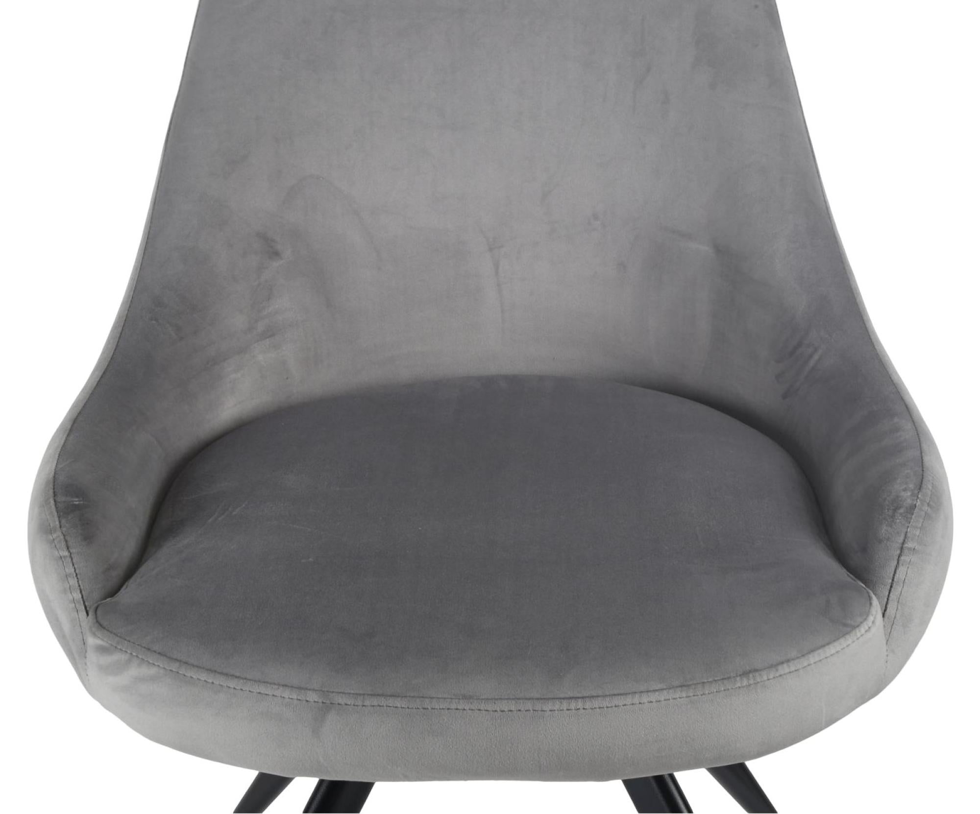 Velours Velvet Fabric Swivel Dining Chair