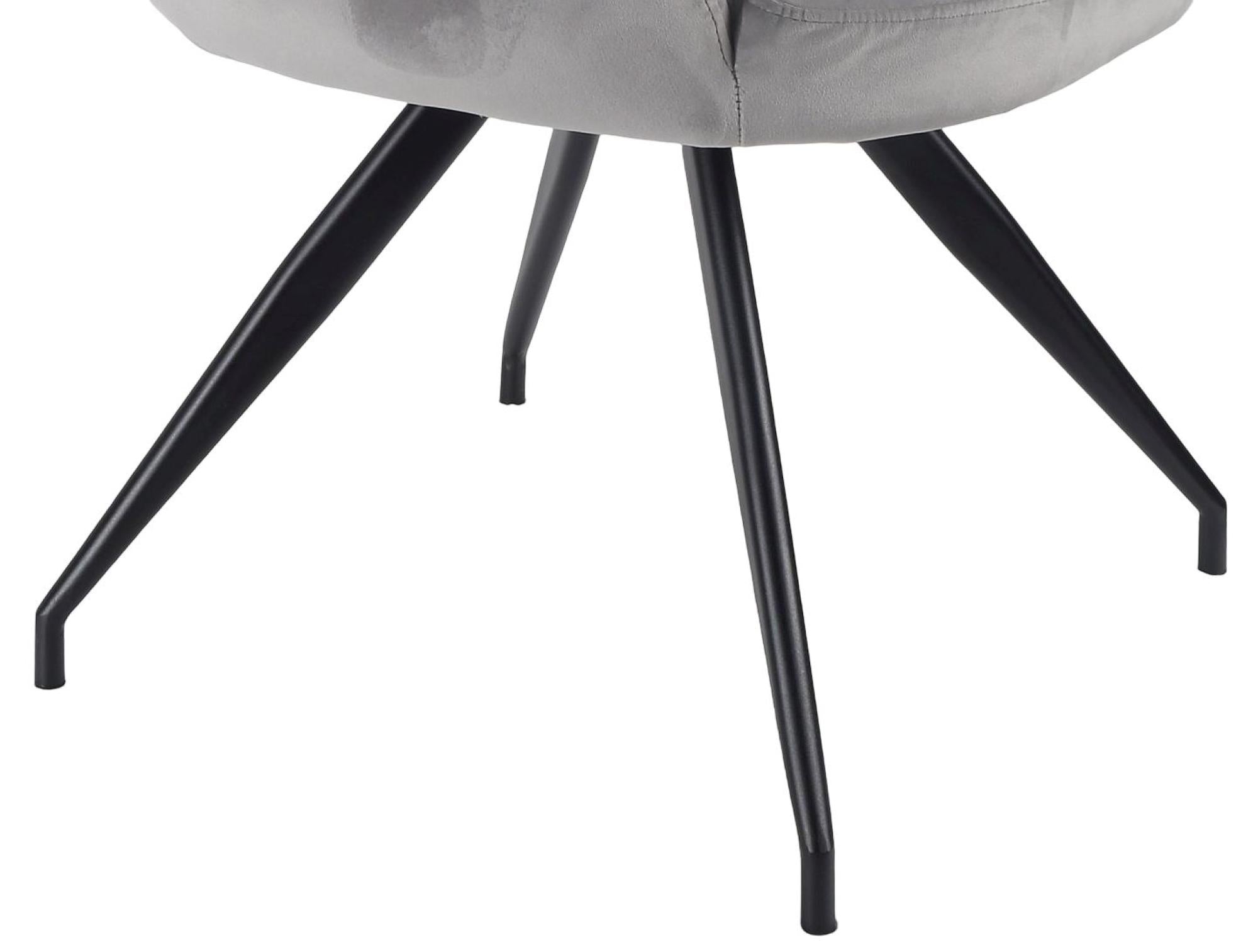 Velours Velvet Fabric Swivel Dining Chair