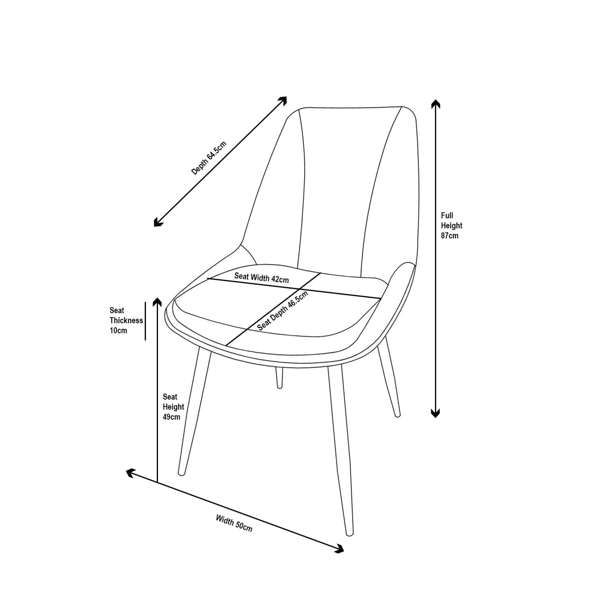Beaumont Fabric Dining Chair with Black Legs
