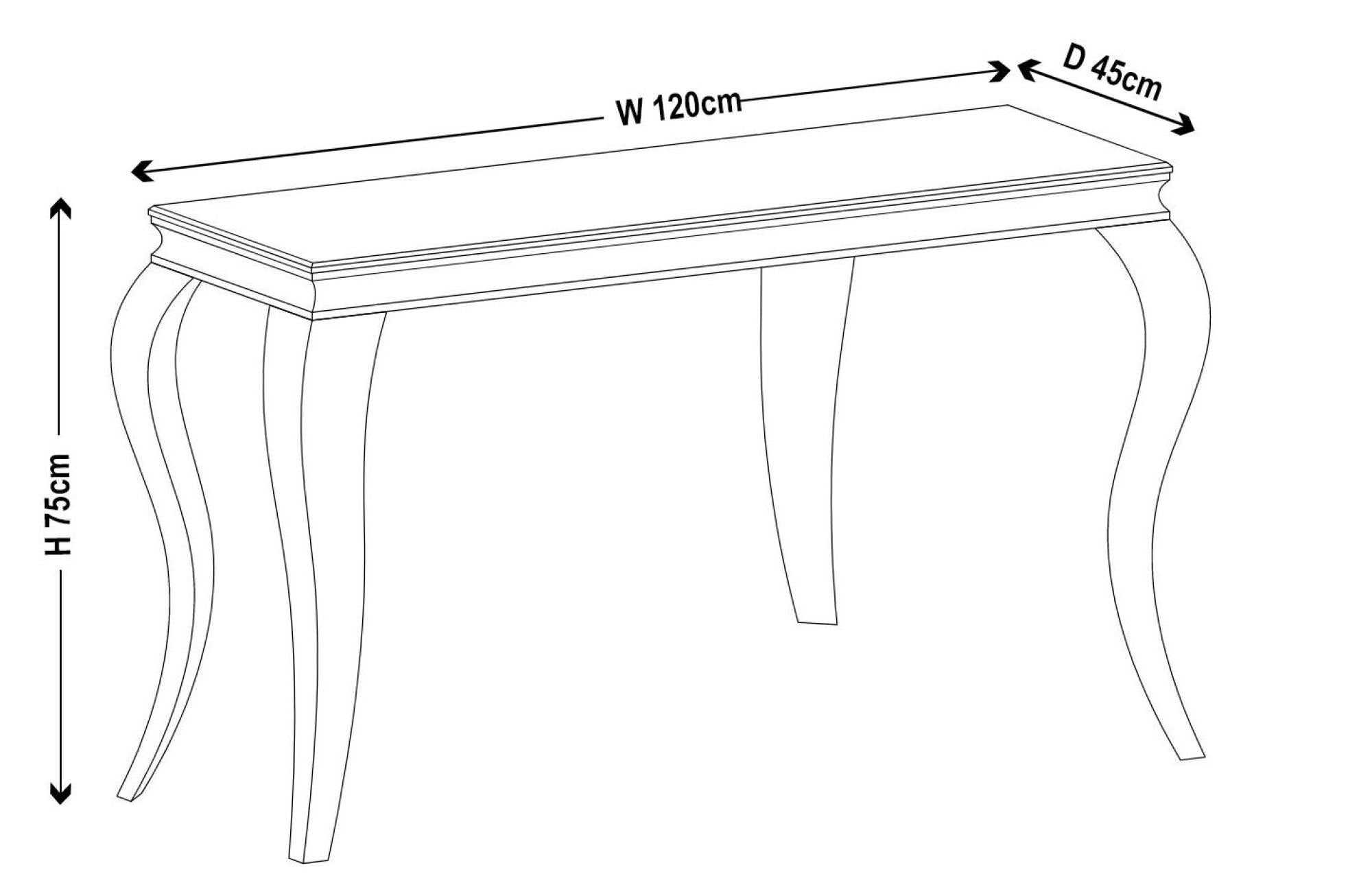 Merida Grey Chrome Marble Effect Console Table