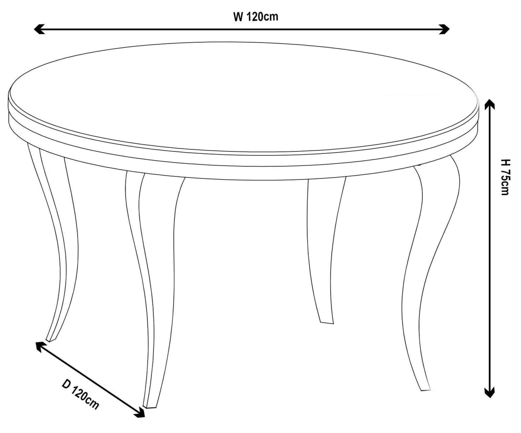 Merida Grey Marble Effect and Chrome Round Dining Table 120cm
