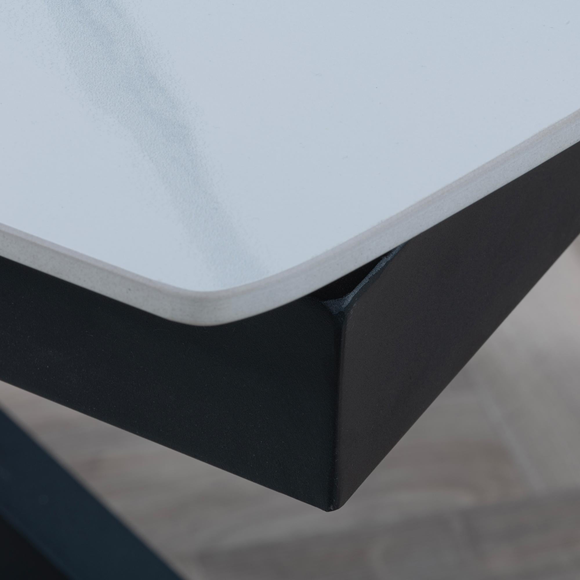 Eva White Sintered Stone Extending Dining Table 140cm-180cm