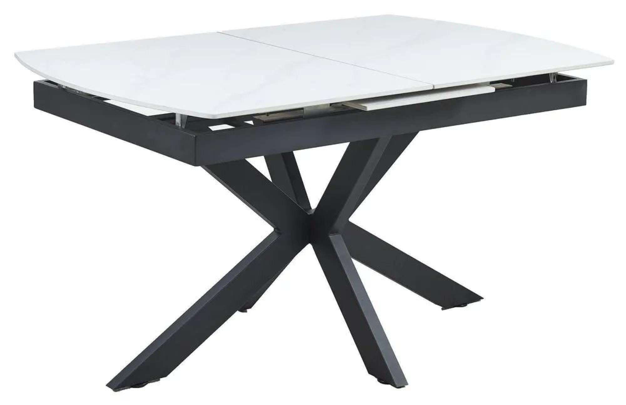 Eva White Sintered Stone Extending Dining Table 140cm-180cm