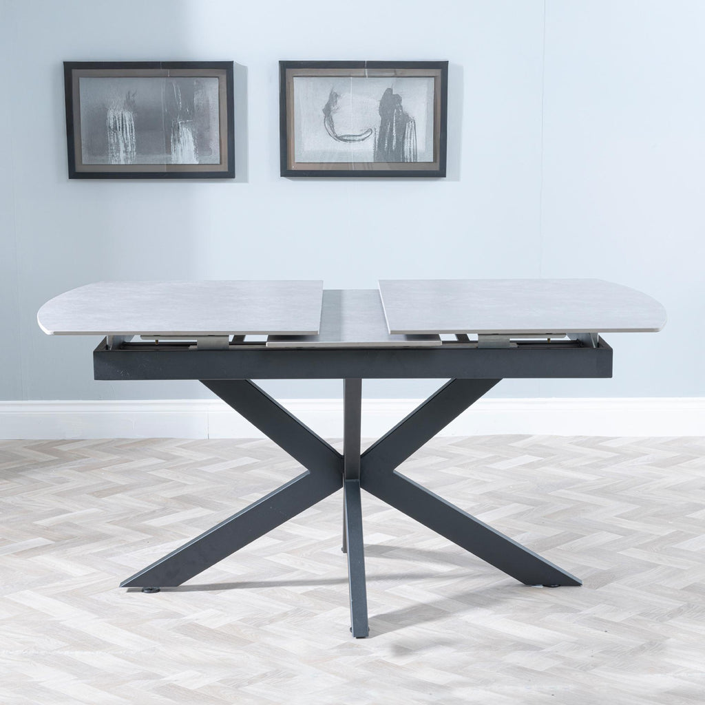 Eva Grey Sintered Stone Extending Dining Table 140cm-180cm