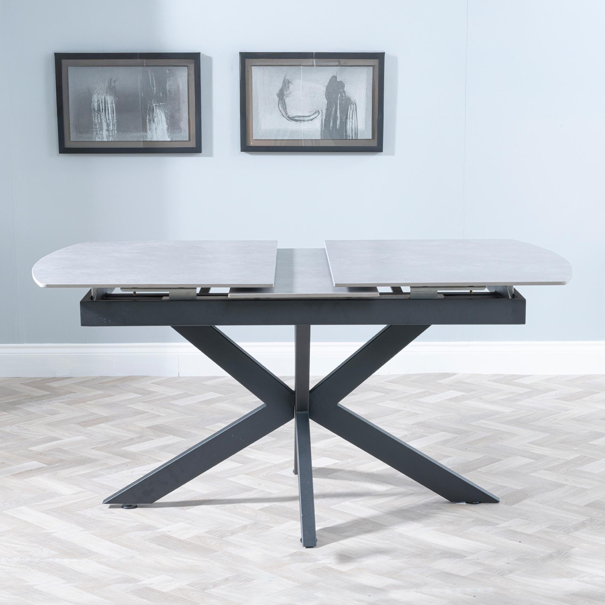 Eva Grey Sintered Stone Extending Dining Table 140cm-180cm