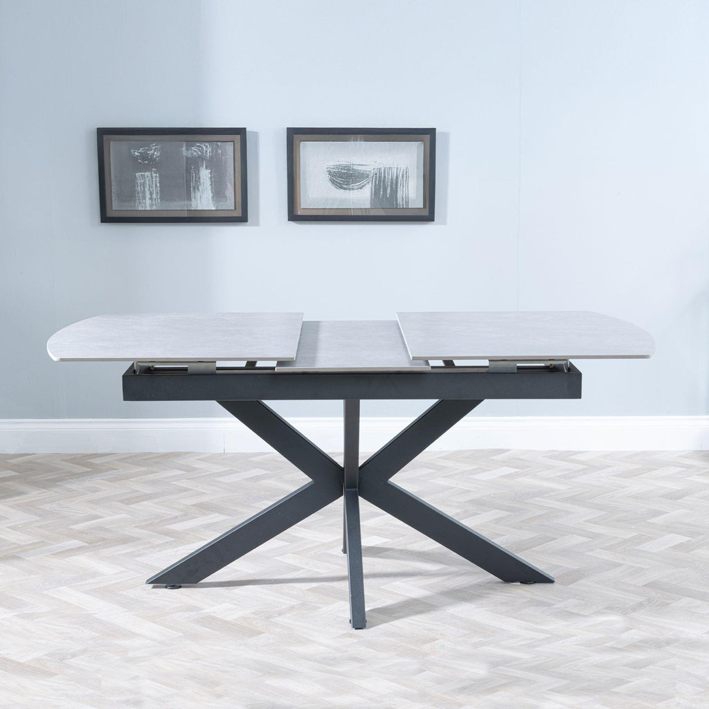 Eva Grey Sintered Stone Extending Dining Table 140cm-180cm
