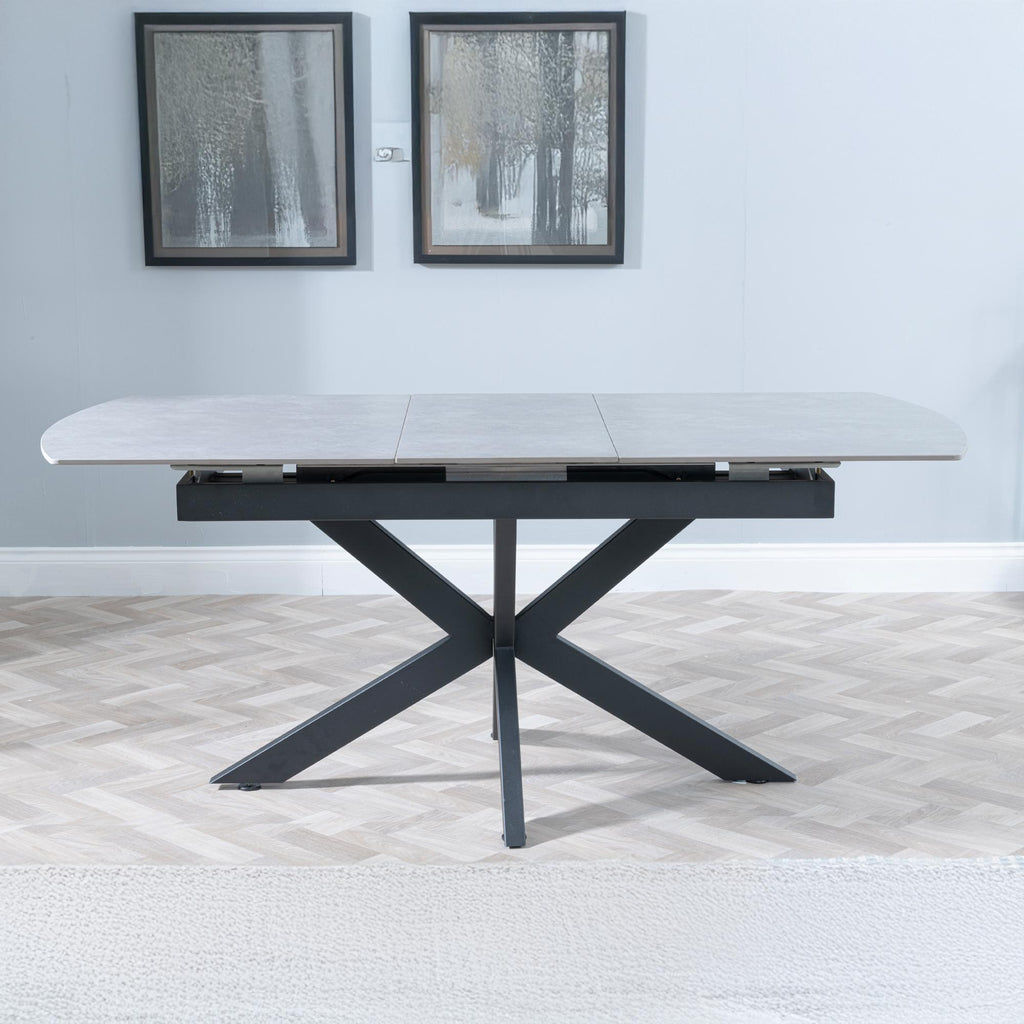 Eva Grey Sintered Stone Extending Dining Table 140cm-180cm