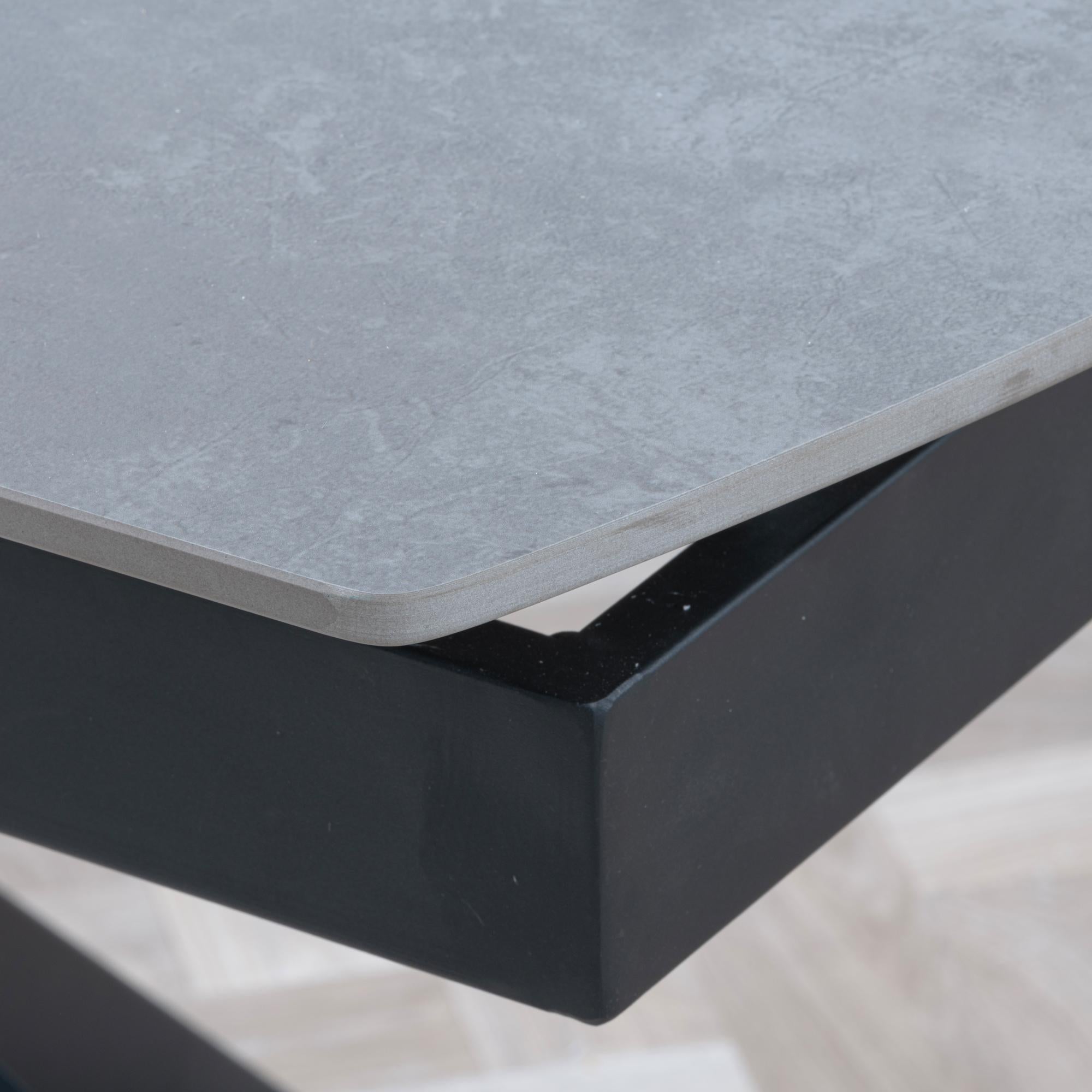 Eva Grey Sintered Stone Extending Dining Table 140cm-180cm