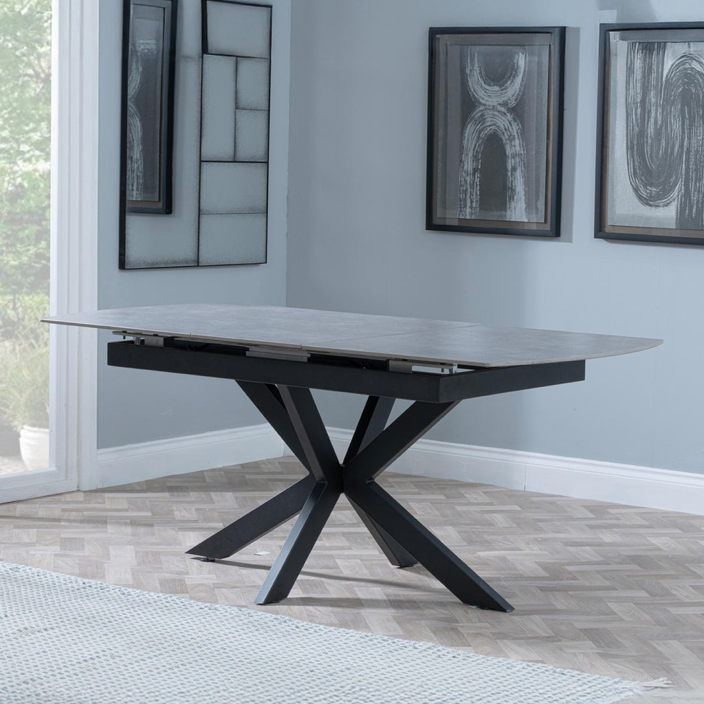 Eva Grey Sintered Stone Extending Dining Table 140cm-180cm