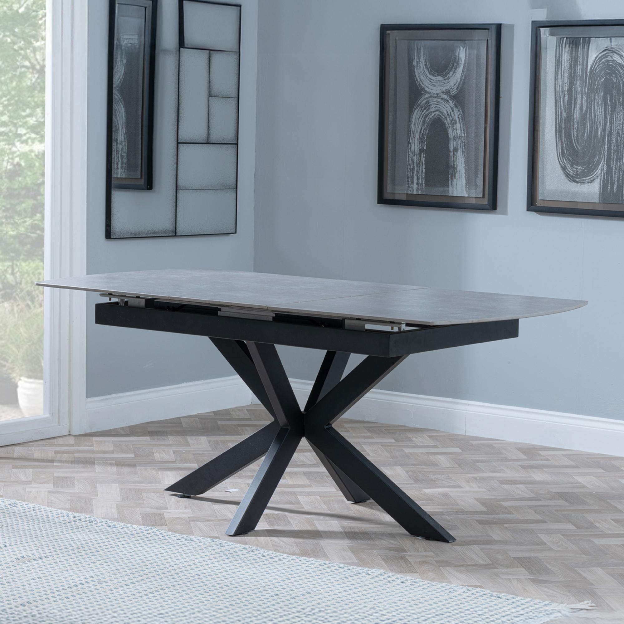 Eva Grey Sintered Stone Extending Dining Table 140cm-180cm