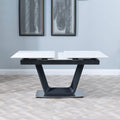 Delta White Sintered Stone Extending Dining Table 140cm-180cm