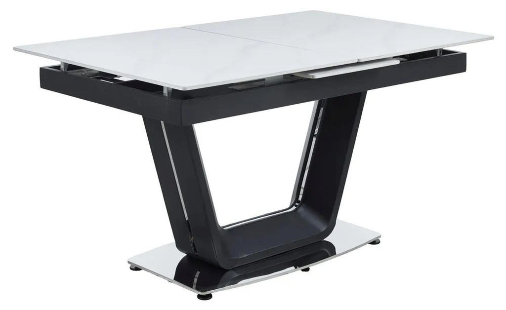 Delta White Sintered Stone Extending Dining Table 140cm-180cm