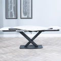 Atlanta White Sintered Stone Extending Dining Table 140cm-200cm