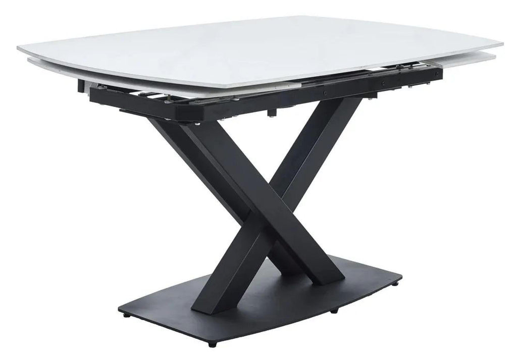 Atlanta White Sintered Stone Extending Dining Table 140cm-200cm