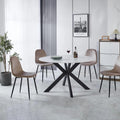 Avesta White Sintered Stone Round Dining Table 130cm