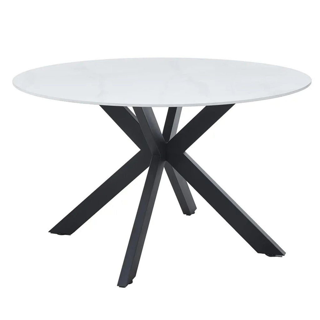 Avesta White Sintered Stone Round Dining Table 130cm