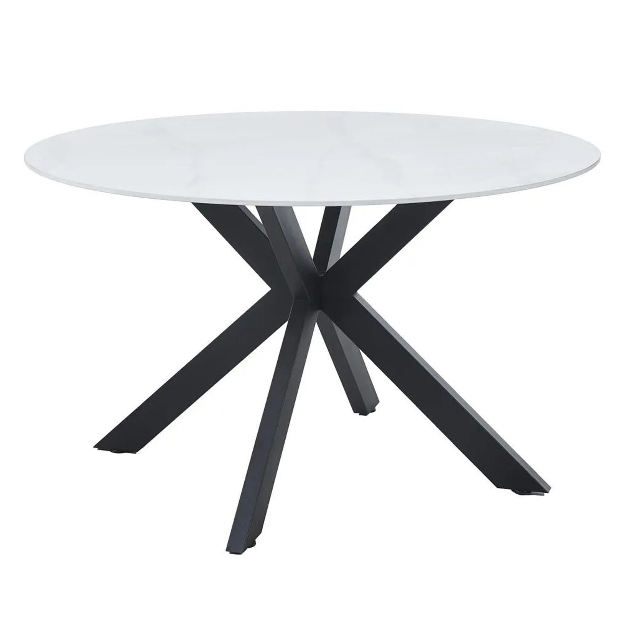 Avesta White Sintered Stone Round Dining Table 130cm