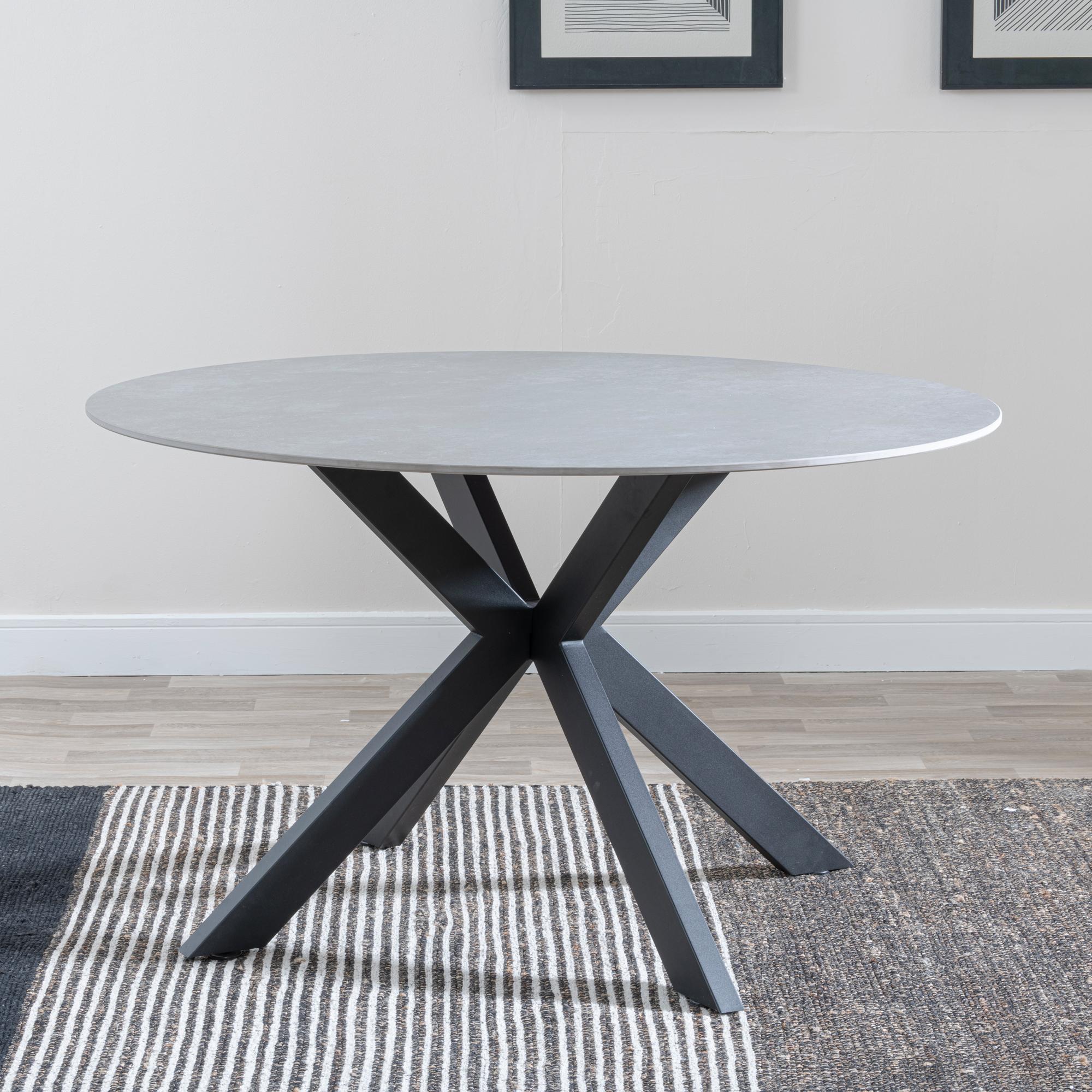 Avesta Grey Sintered Stone Round Dining Table 130cm