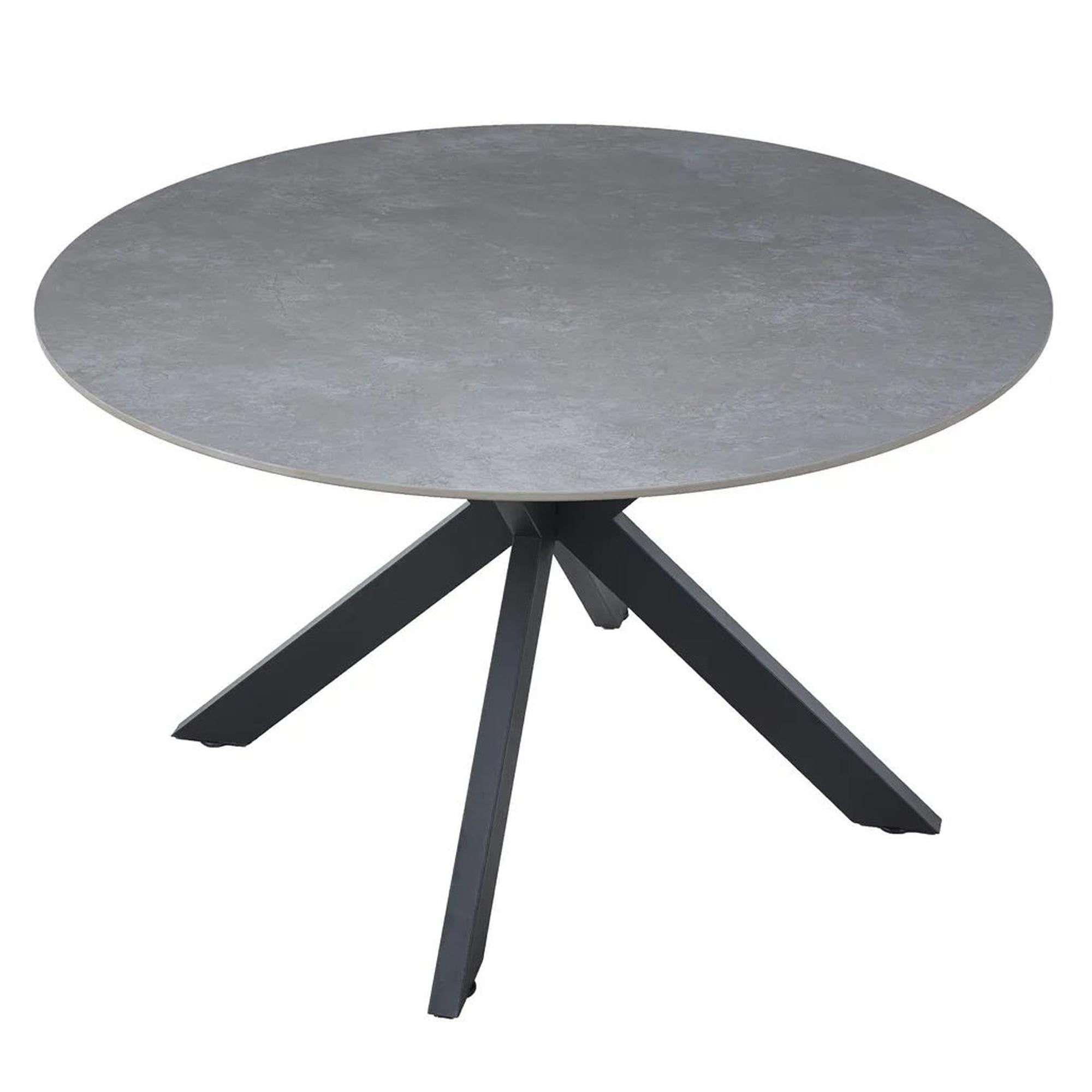 Avesta Grey Sintered Stone Round Dining Table 130cm