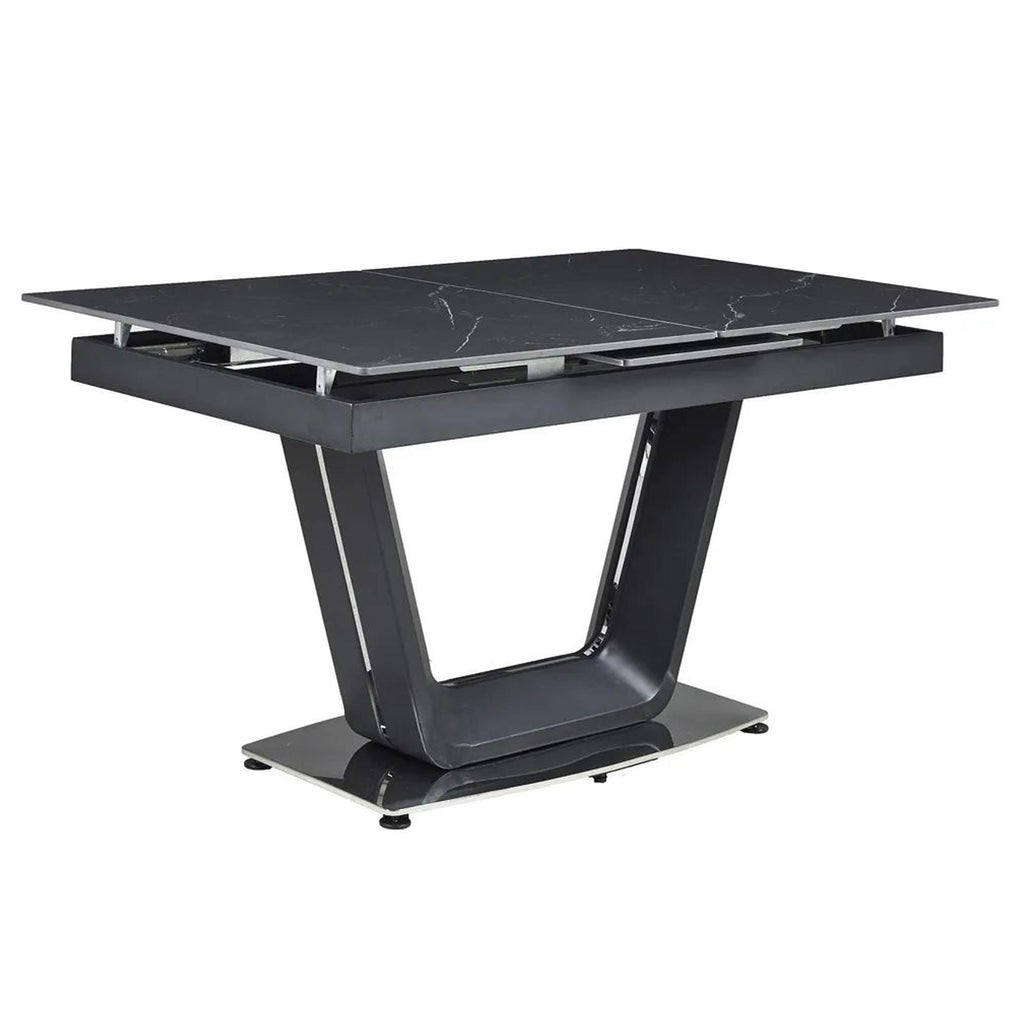 Delta Black Sintered Stone Extending Dining Table 140cm-180cm