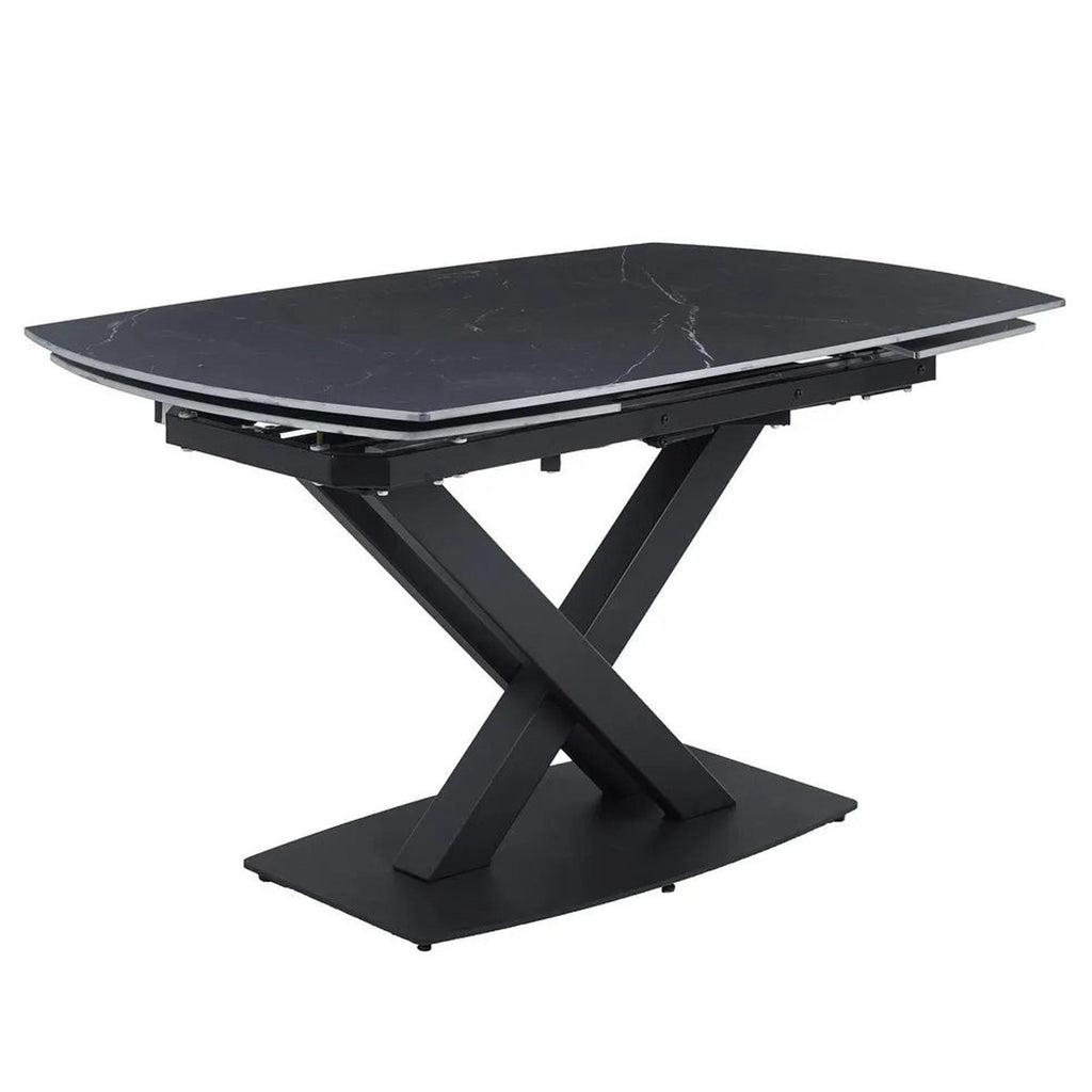 Atlanta Black Sintered Stone Extending Dining Table 140cm-200cm