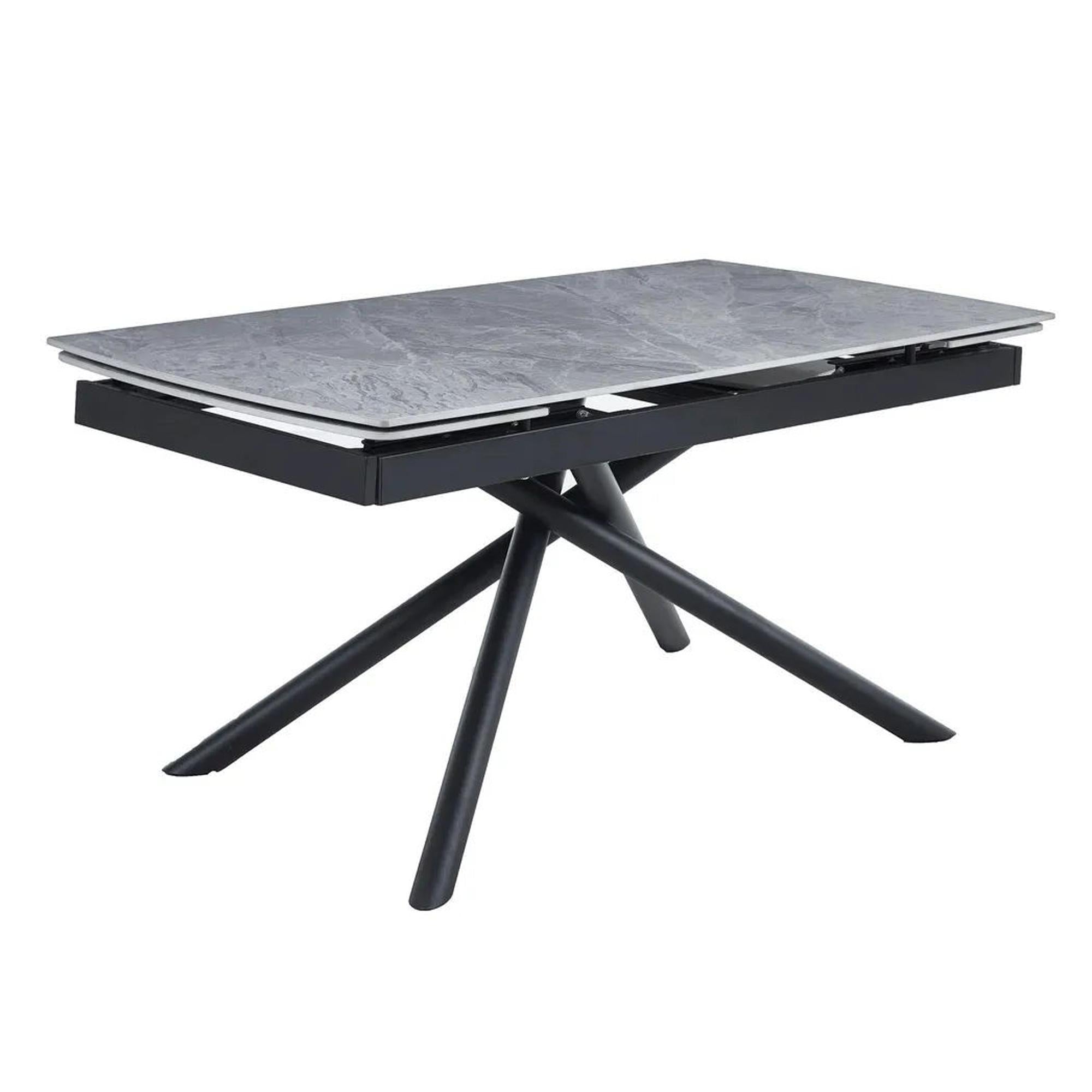 Flavia Grey Sintered Stone Extending Dining Table 160cm-220cm